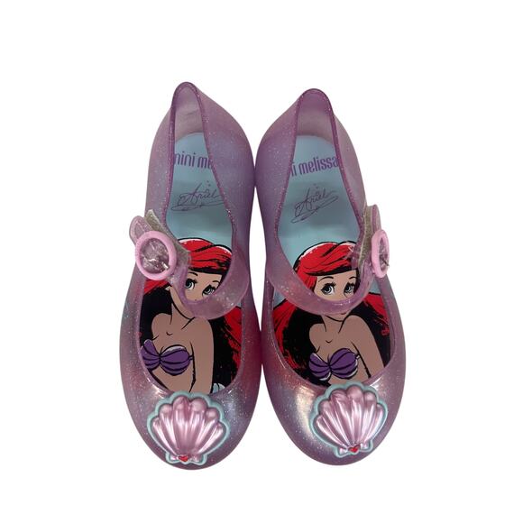 Mini Melissa Other - Mini melissa Toddler sz 3 Girl's  Disney Princess Mary Jane Jelly Flat Ariel